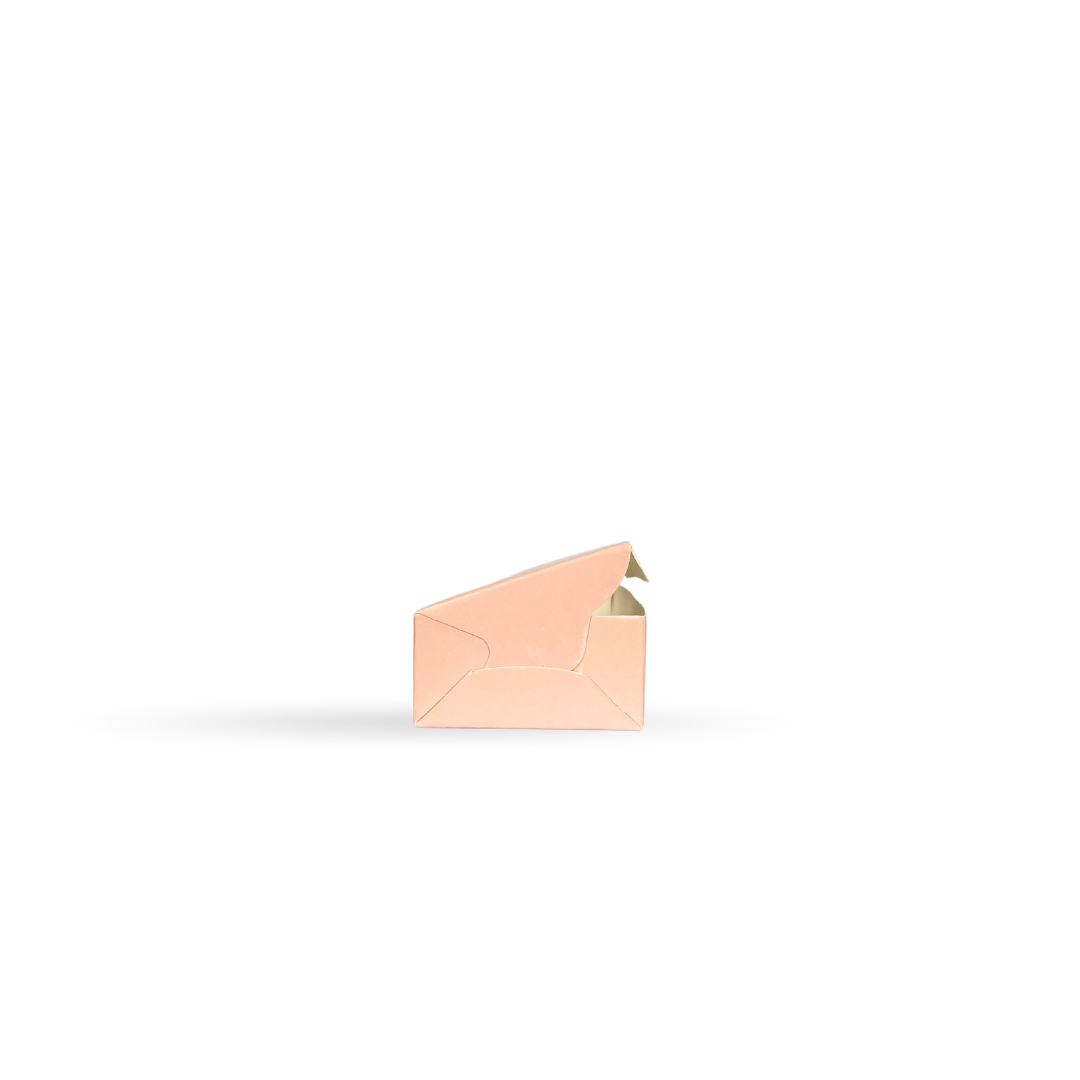 3 Brownie Box With Window 9x5x2 Inch - Peach