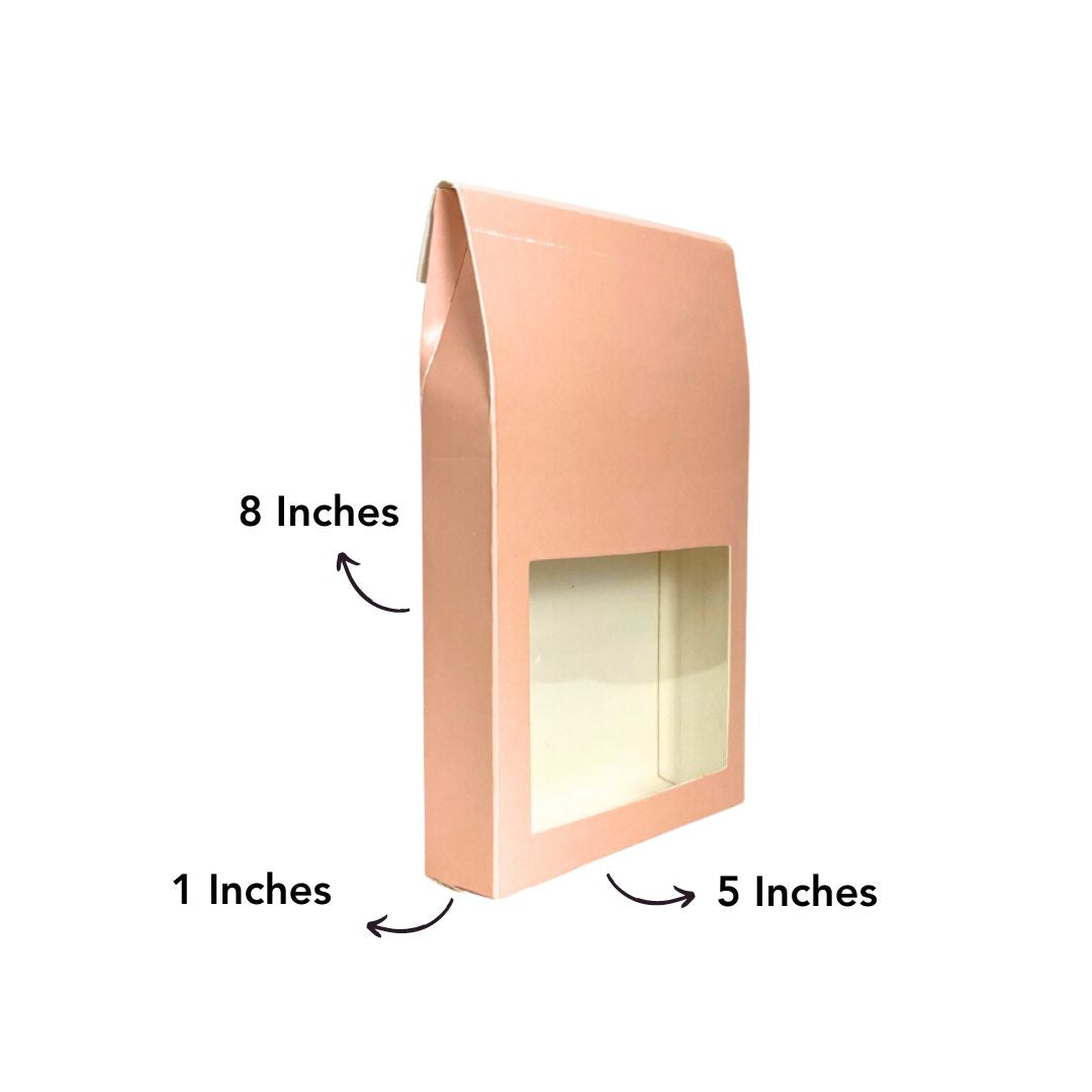 Chocolate/ Dry Fruit Box 8x5x1 - Peach