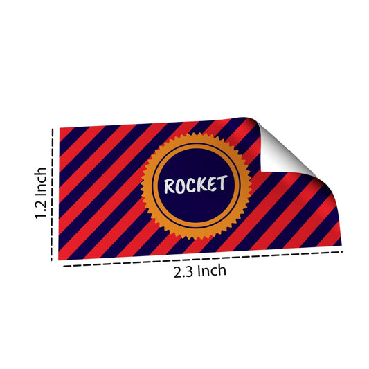 Rocket Cracker Chocolate Stickers (pack of 5 sheets)