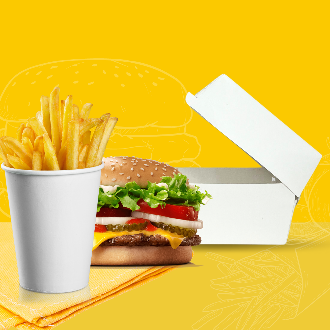 Burger Box 3.5x3.5x4.5 - White