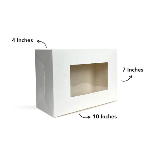 6 Cavity - Cupcake Box - 10x7x4 White