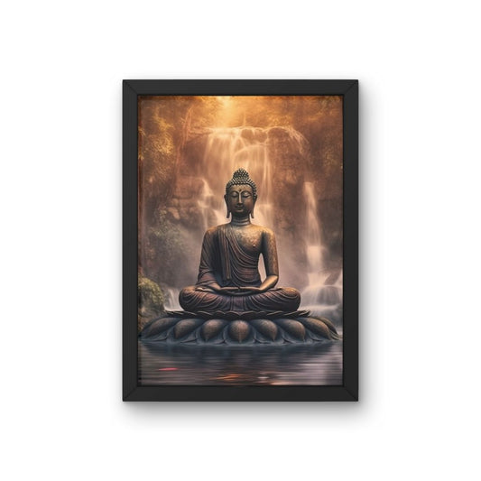 Serene Buddha Framed Wall Poster
