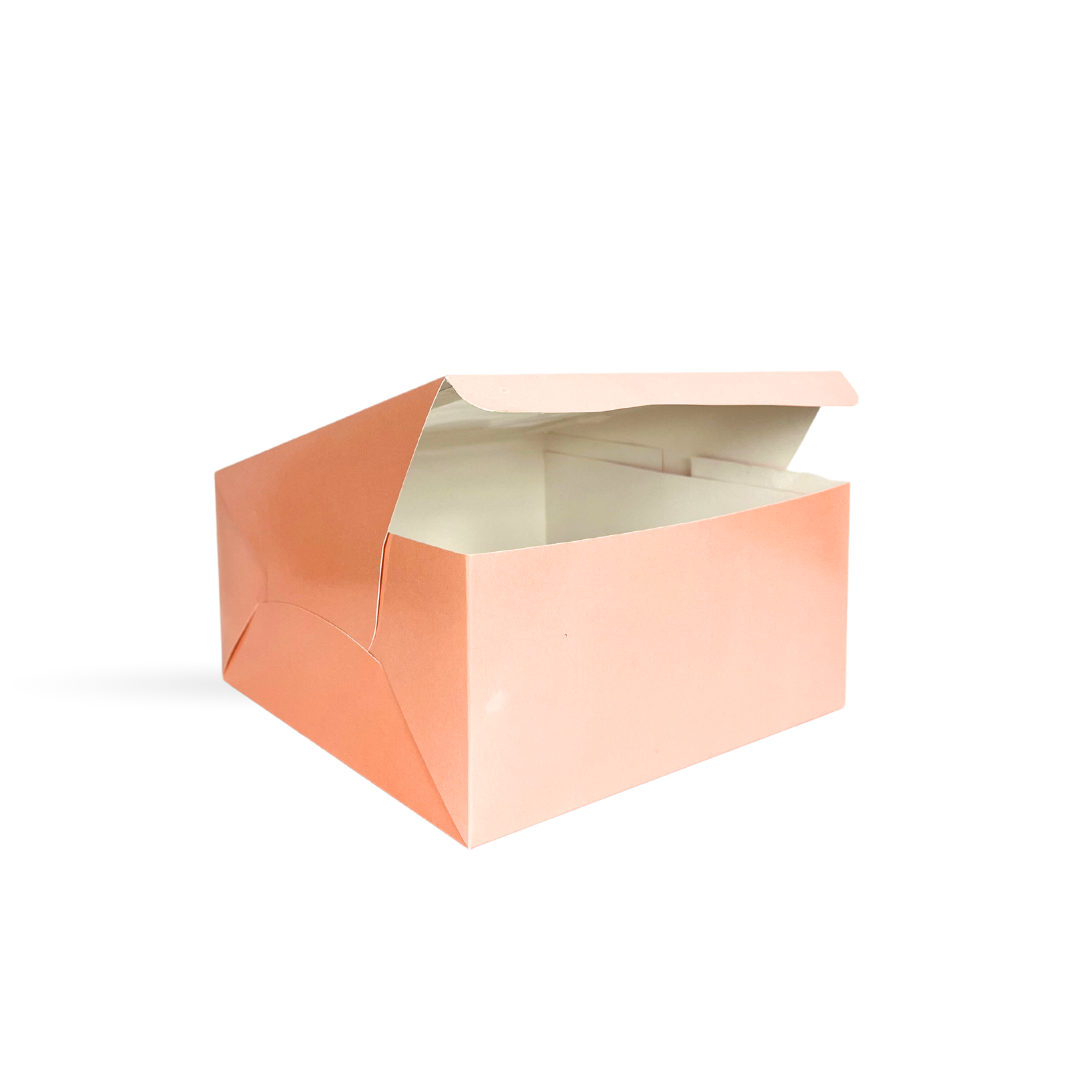 Cake Box 1/2 Kg- 8x8x5 inches - Peach