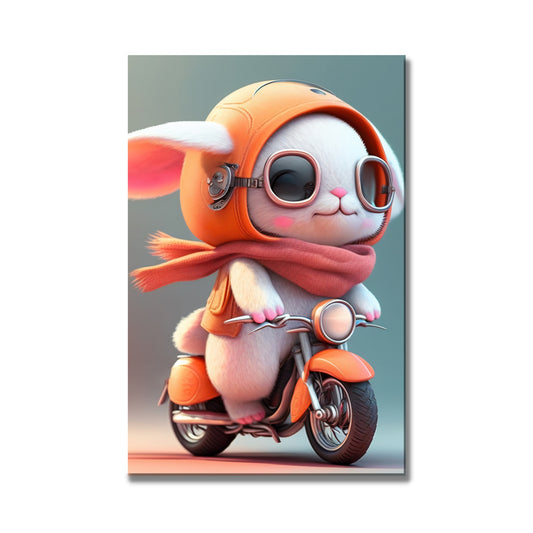 Rider Bunny- Wall Poster