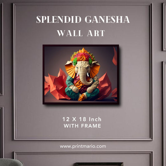 Lord Ganesh - Framed Wall Poster