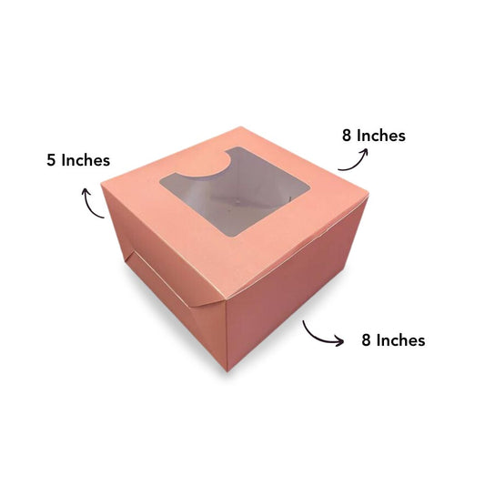 Cake Box 1/2 Kg- 8x8x5 inches - Peach