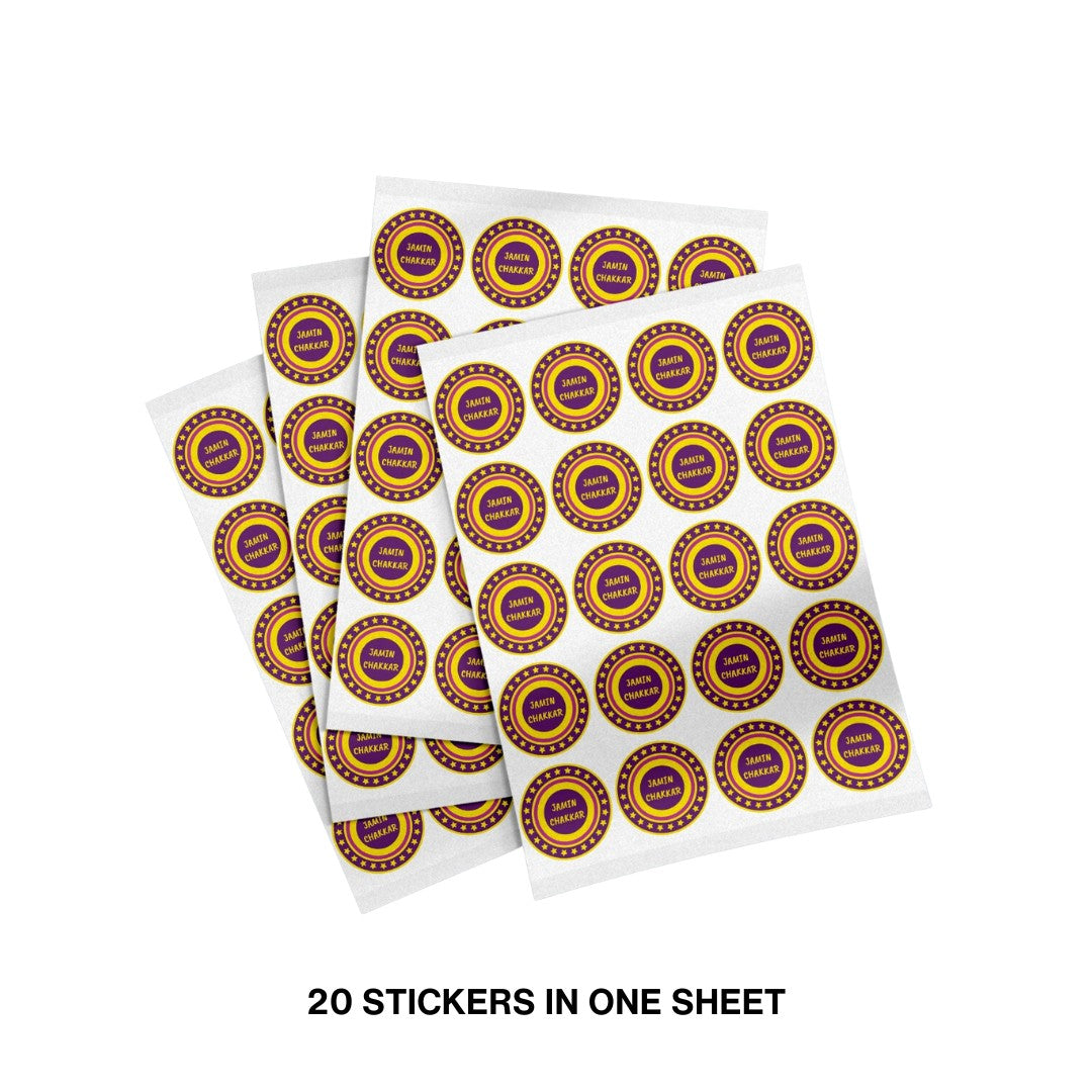 Jamin Chakkar (Large) Cracker Chocolate Stickers (pack of 5 sheets)