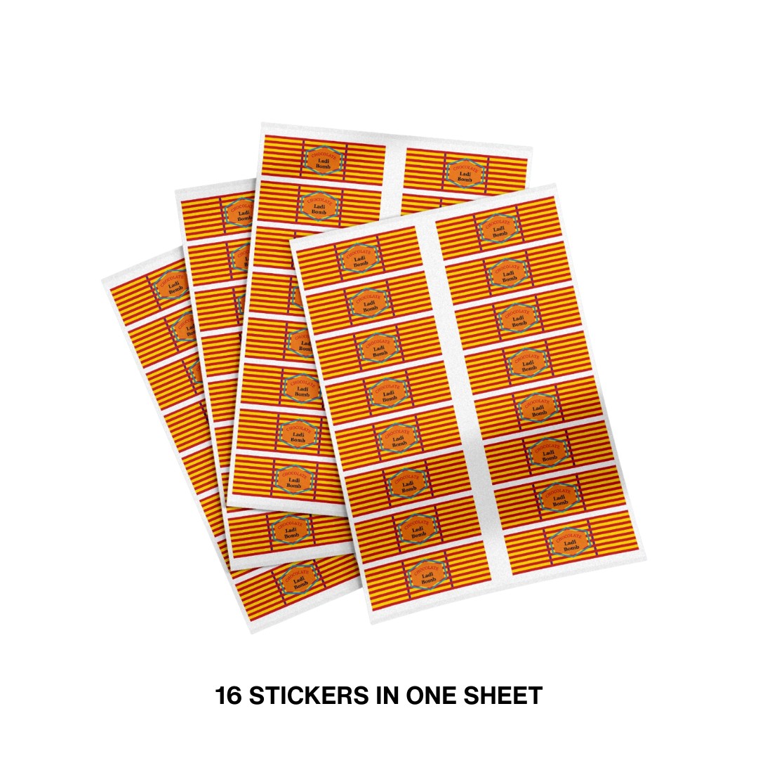 Ladi Bomb Cracker Chocolate Stickers - (pack of 5 sheets)