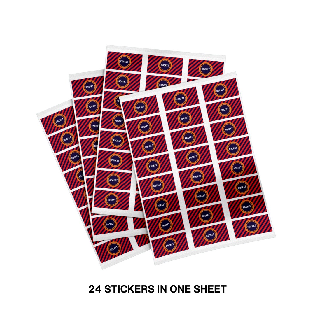 Rocket Cracker Chocolate Stickers (pack of 5 sheets)