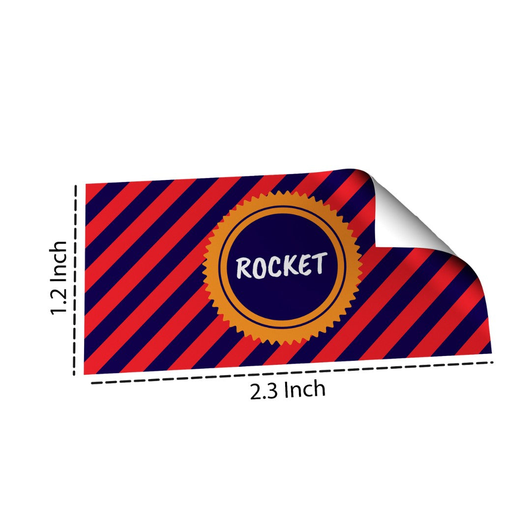 Rocket Cracker Chocolate Stickers (pack of 5 sheets)